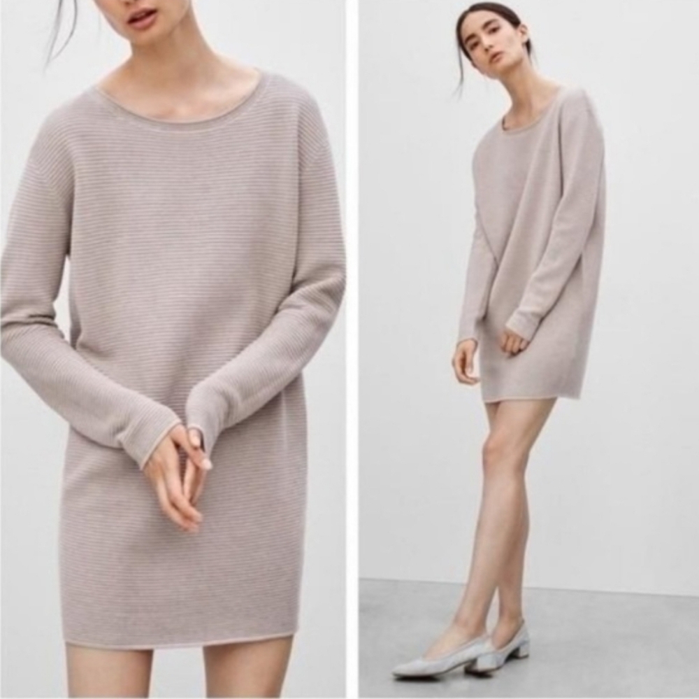 ARITZIA WILFRED Campanule silk & cashmere blend ribbed dress